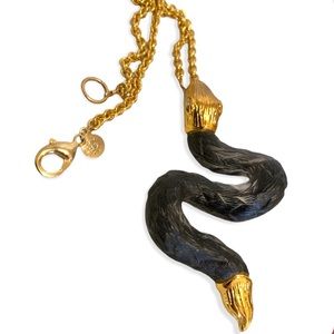 Alexis Bittar Alexandria Lucite Snake Pendant Necklace
